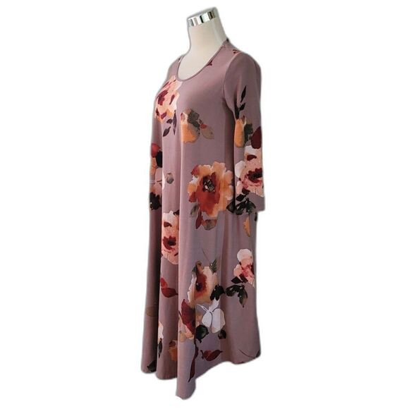 Pomelo Mauve Floral Shift Dress Size S/M - Picture 2 of 8